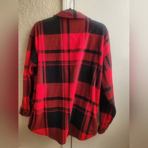 Maurices- Buffalo Plaid Fleece Button Up - Picture 3 of 8